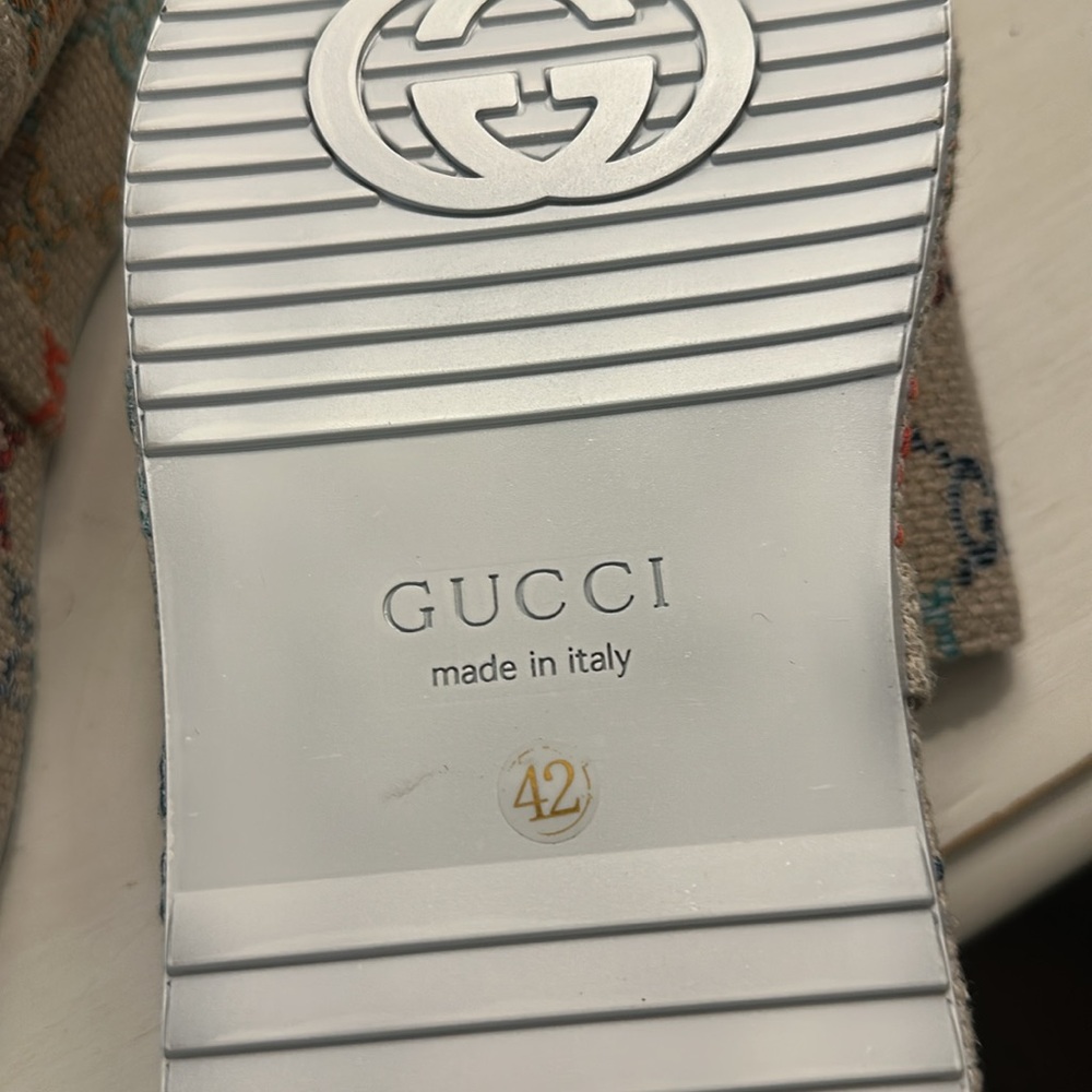 Nwob Authentic Gucci Multi Colored Platform Slide… - image 6